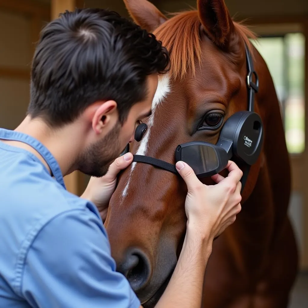 Horse Receiving Veterinary Checkup