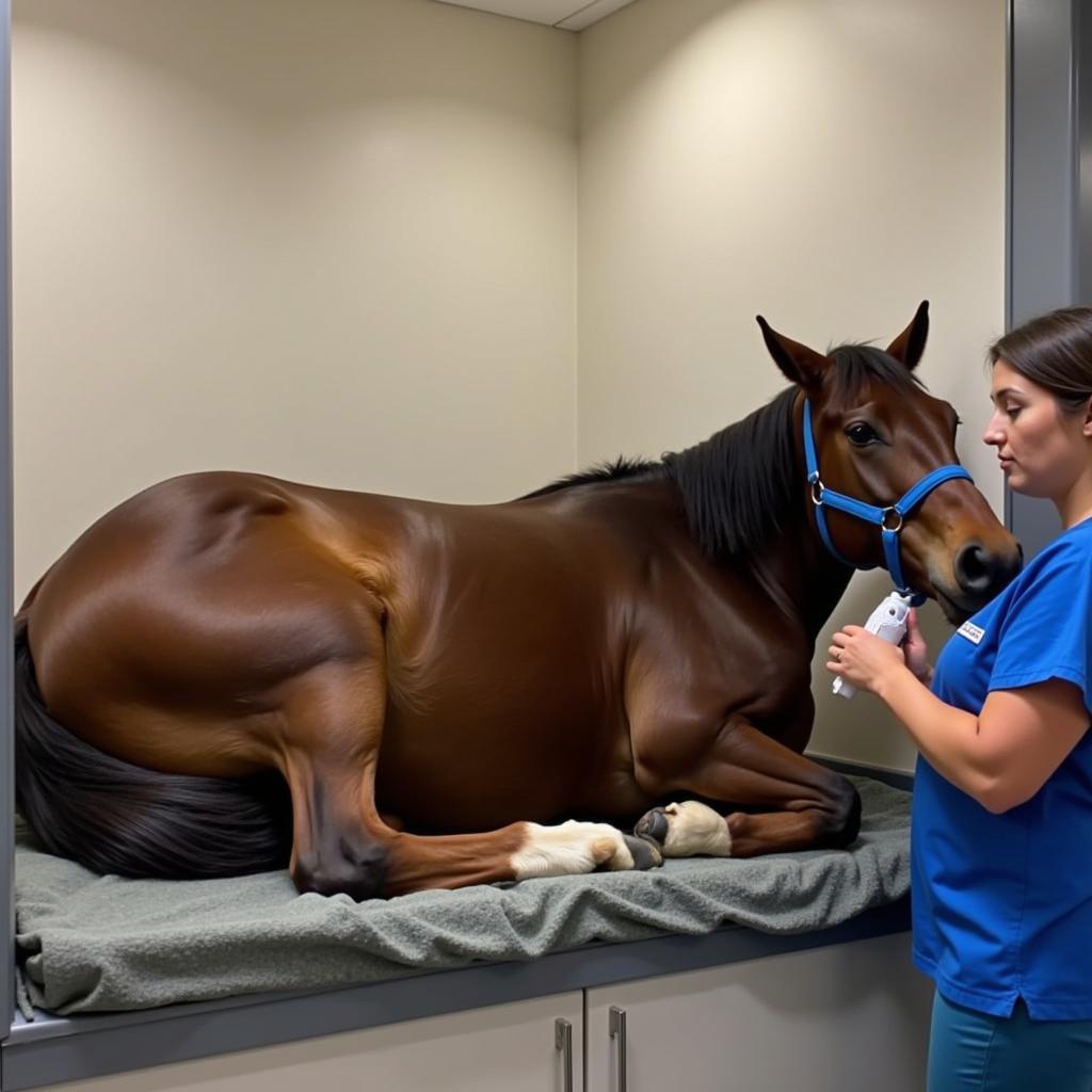 Horse Recovering from Ketamine Anesthesia