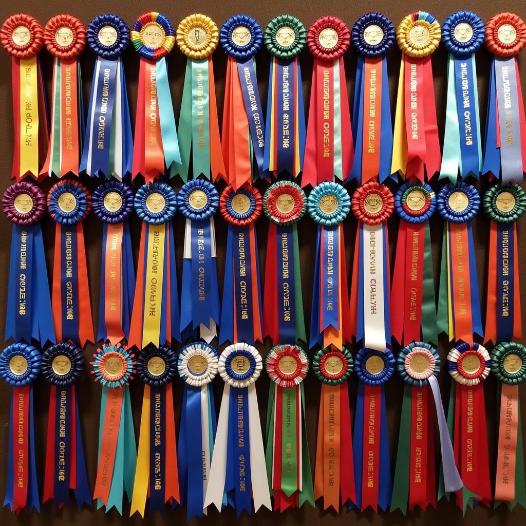 Wall Display of Horse Show Ribbons