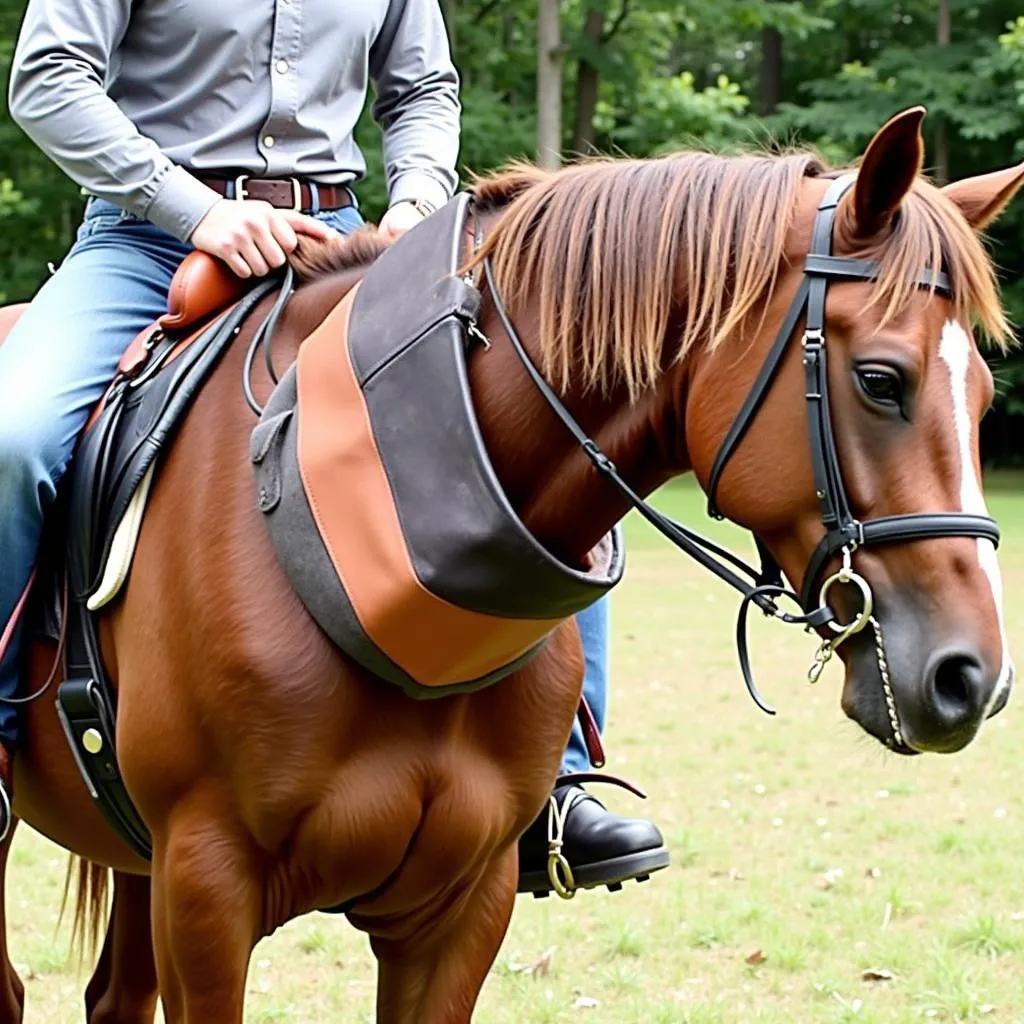 Horse Rider With Pommel Bag