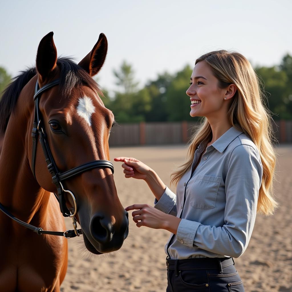 Beginner Horse Riding Lesson in Israel