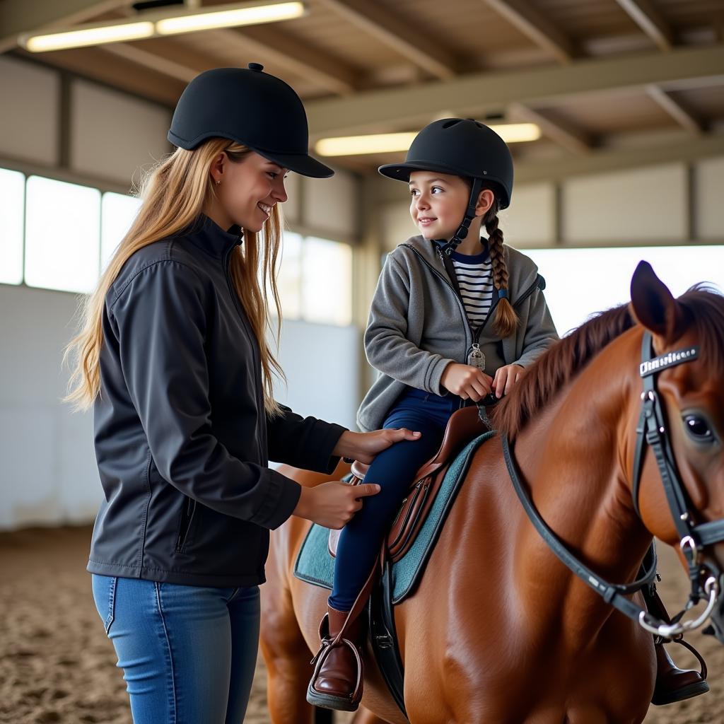 Horseback riding lessons at a stable in Long Beach, WA