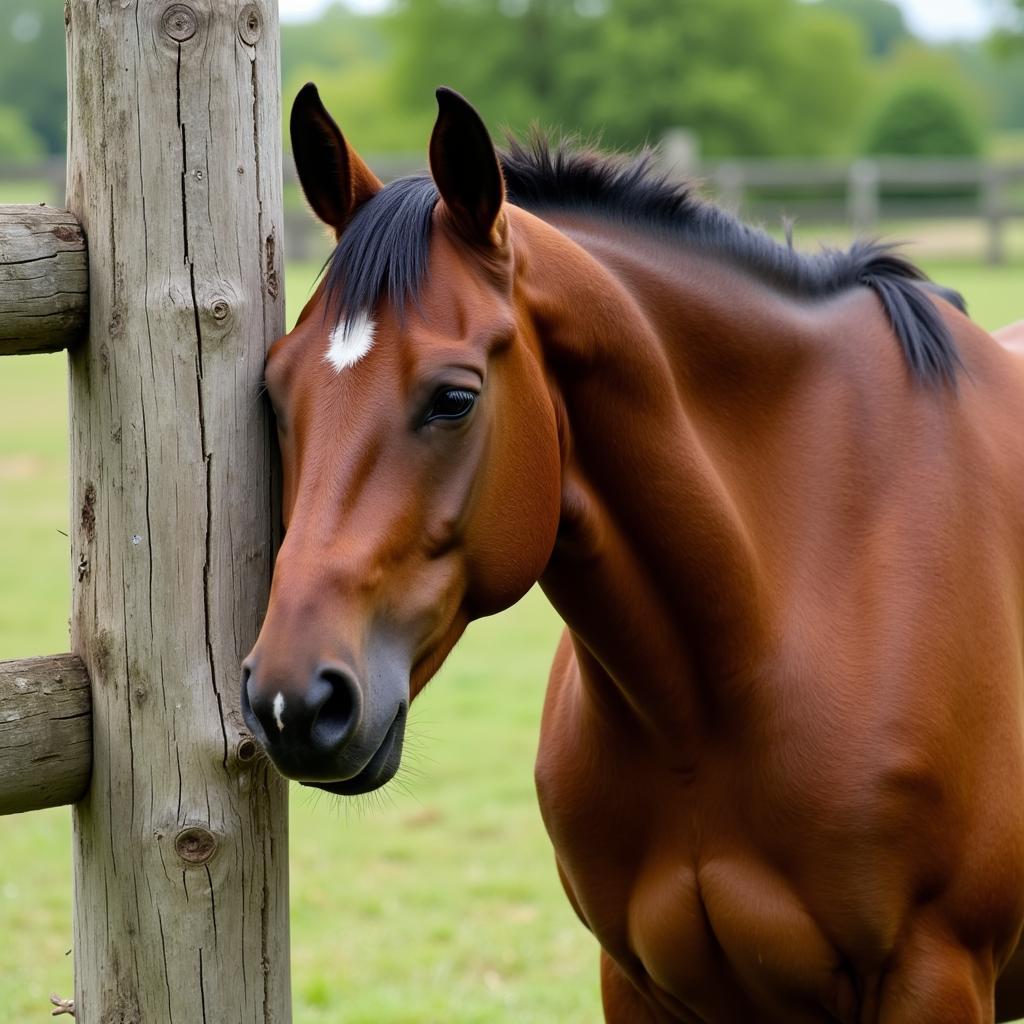 Horse Scratching Itchy Skin