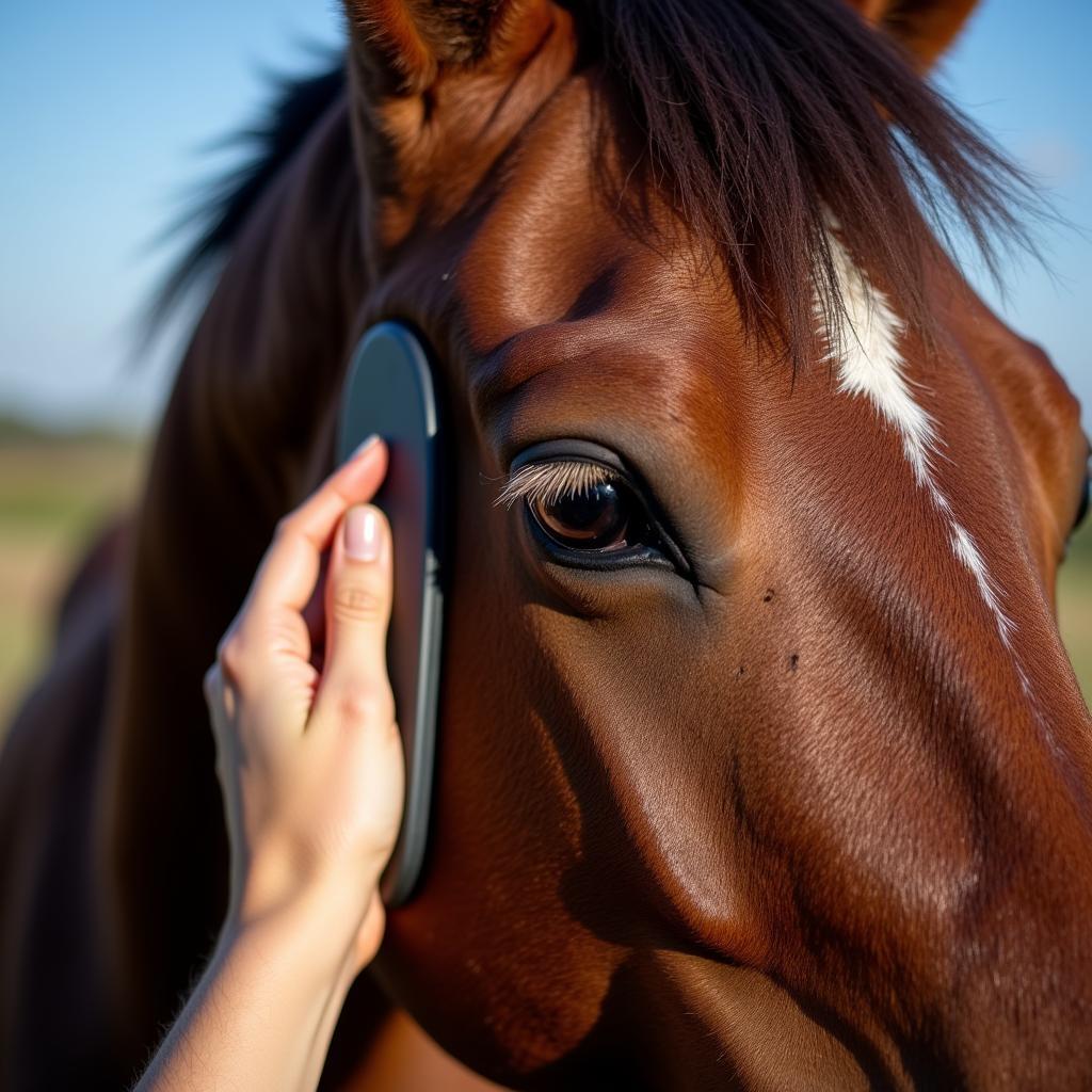 Preparing a Horse for Senior Photos