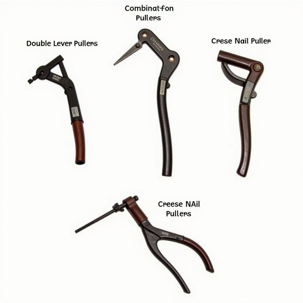 Different types of horse shoe pullers