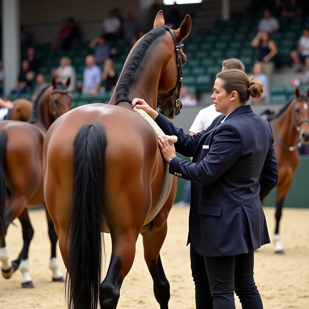 Show Horse Getting Ready