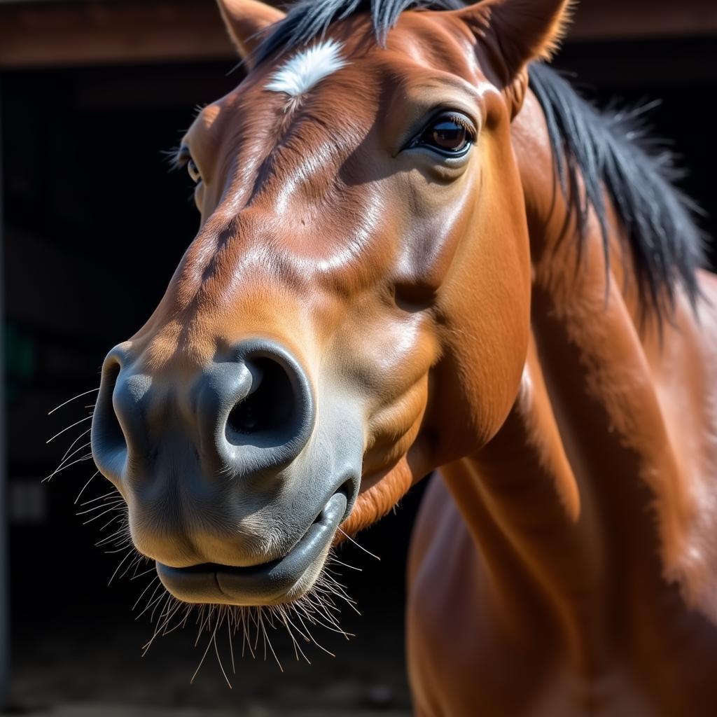 Horse Showing Signs of Heat Stress