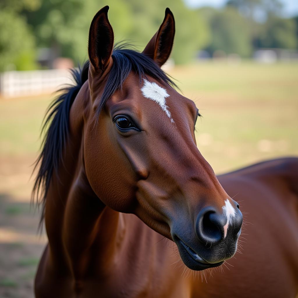 Horse Showing Signs of Heat Stress