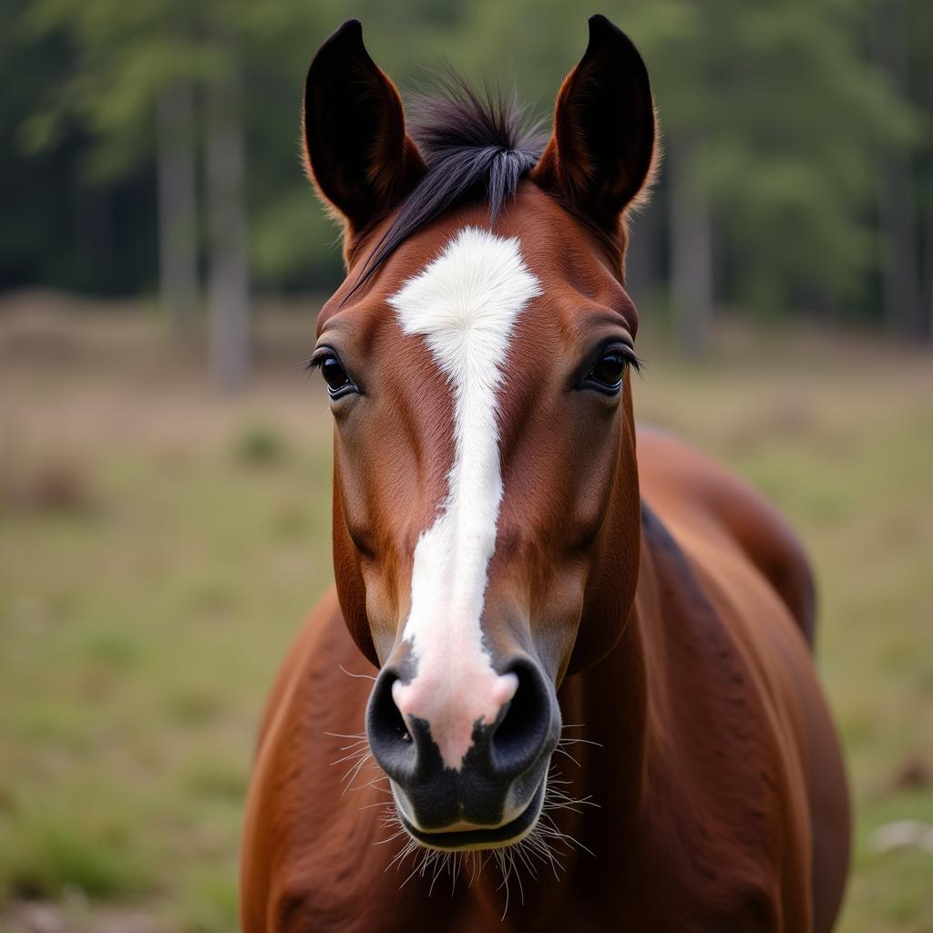 Horse showing signs of being hot