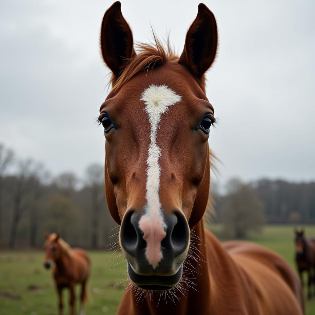 Horse Displaying Stress Signals