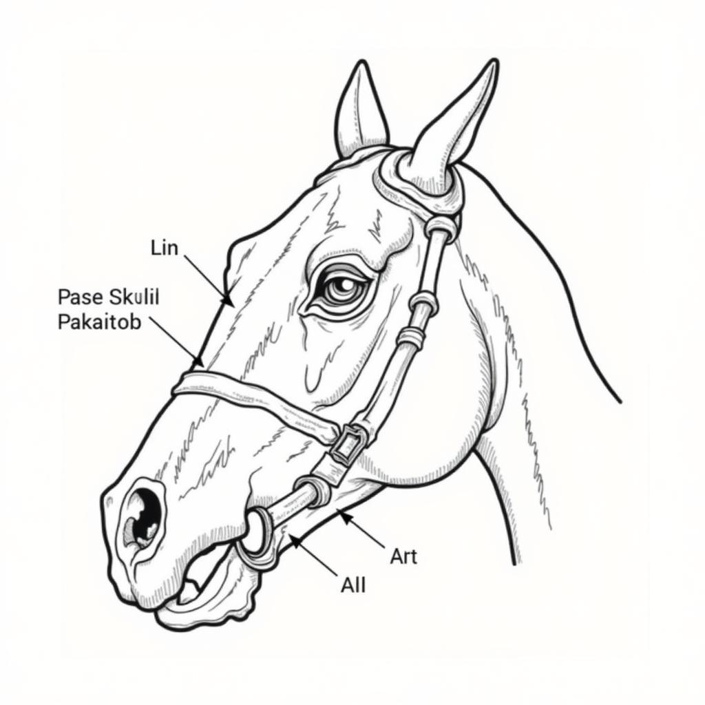 Equine Skull Anatomy Diagram