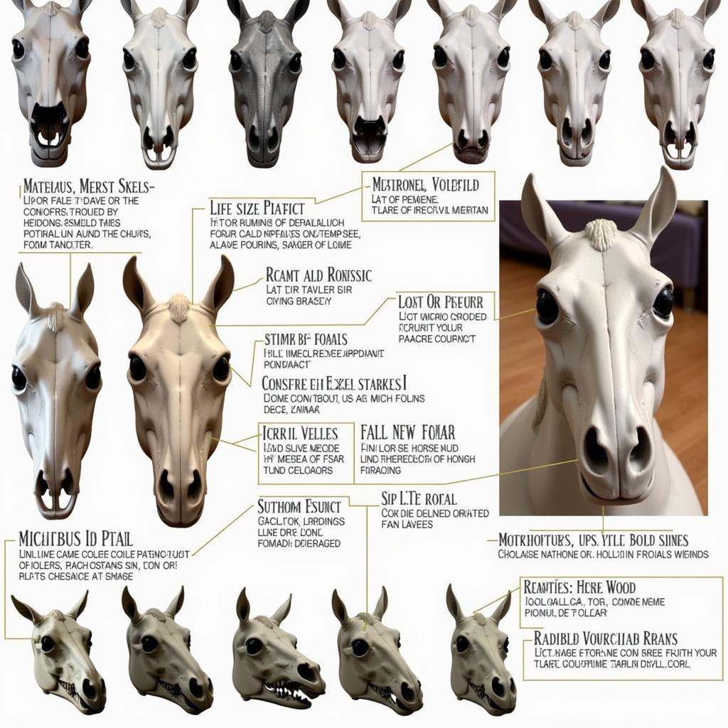 Different Types of Horse Skull Replicas