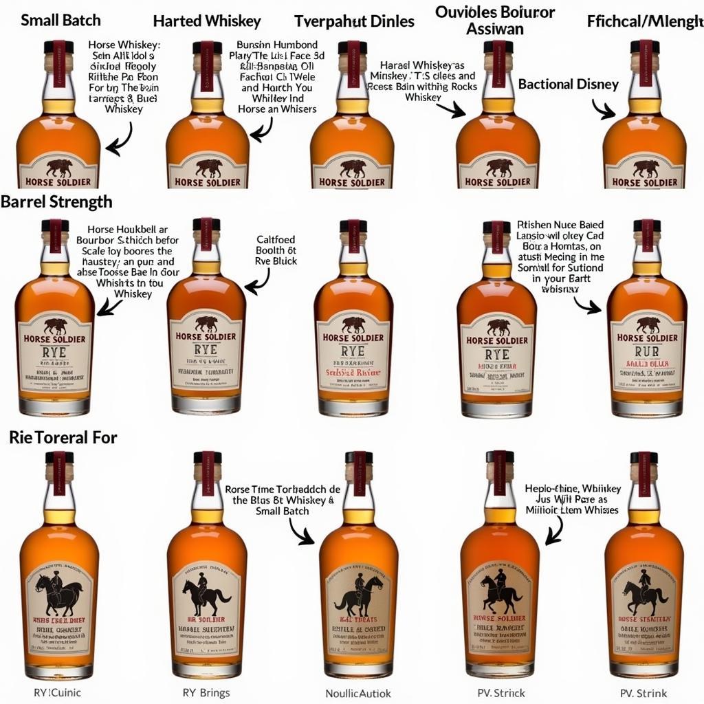 Horse Soldier Bourbon Product Line - Image displaying the different bottles of Horse Soldier Bourbon