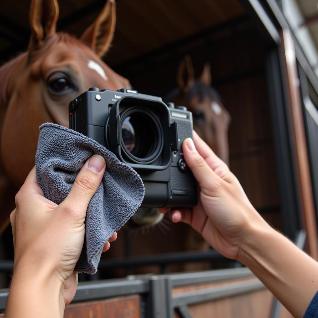 Maintaining a horse stall camera