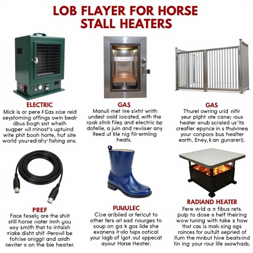 Different types of horse stall heaters