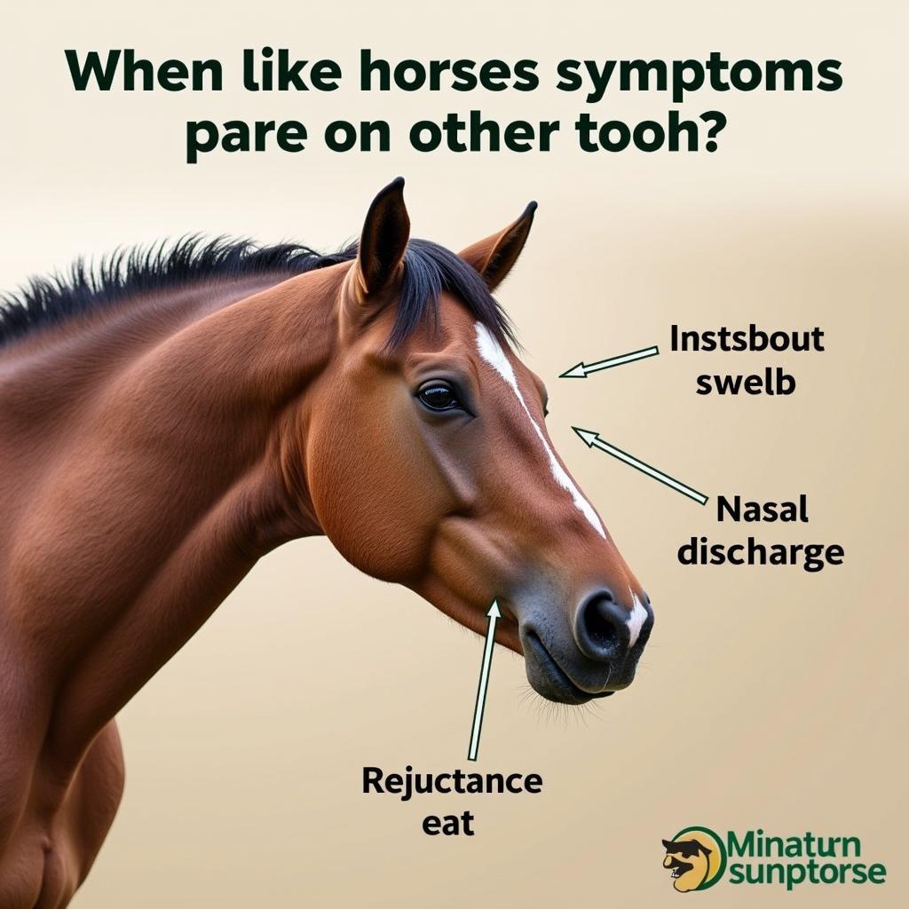 Horse Showing Tooth Abscess Symptoms