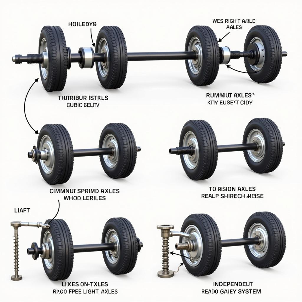 Different types of horse trailer axles