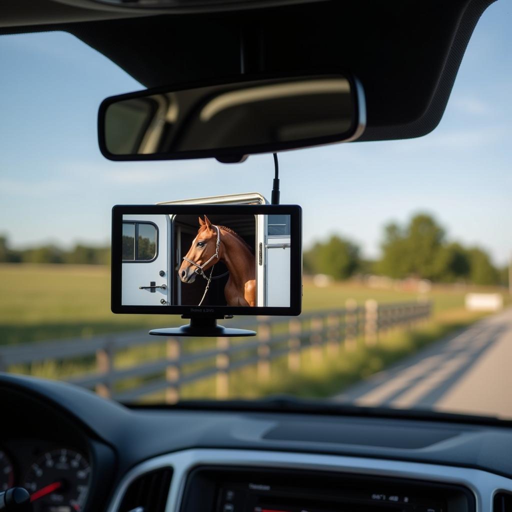 Horse Trailer Camera Monitor View