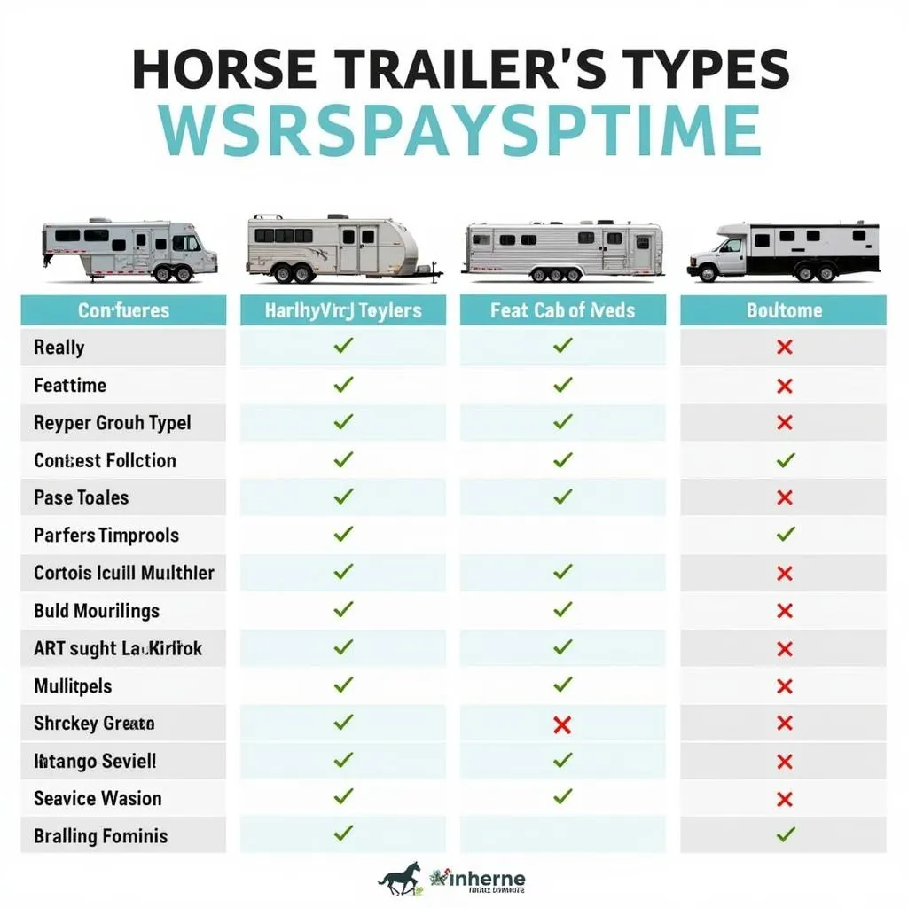 Horse Trailer Comparison Chart