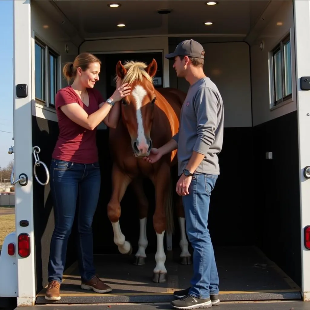 Loading a Horse into a Trailer