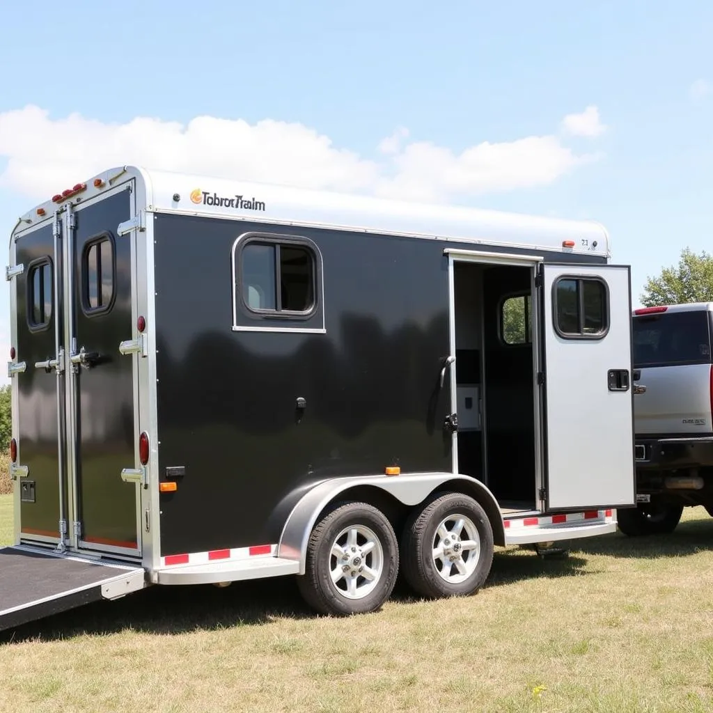 Horse trailer rental for an equestrian event