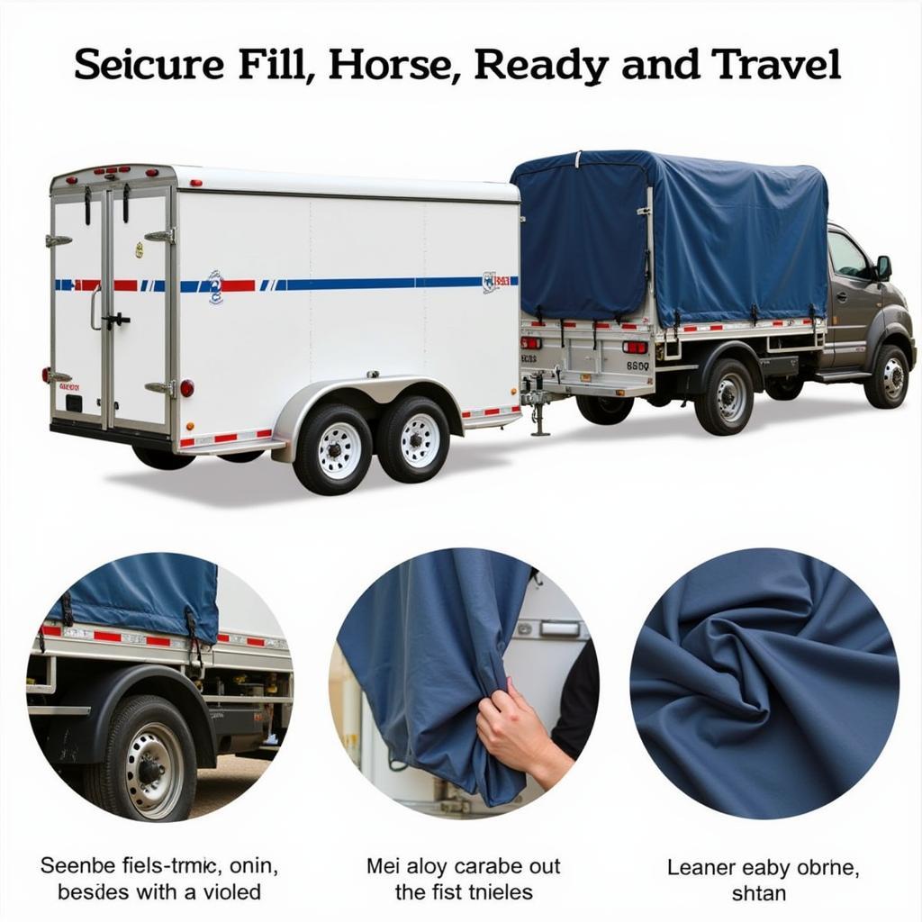 Horse Trailer Safely Secured with Cover