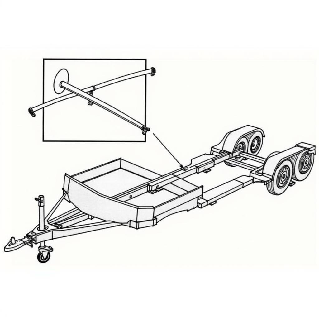 Illustration of a Horse Trailer Sway Bar