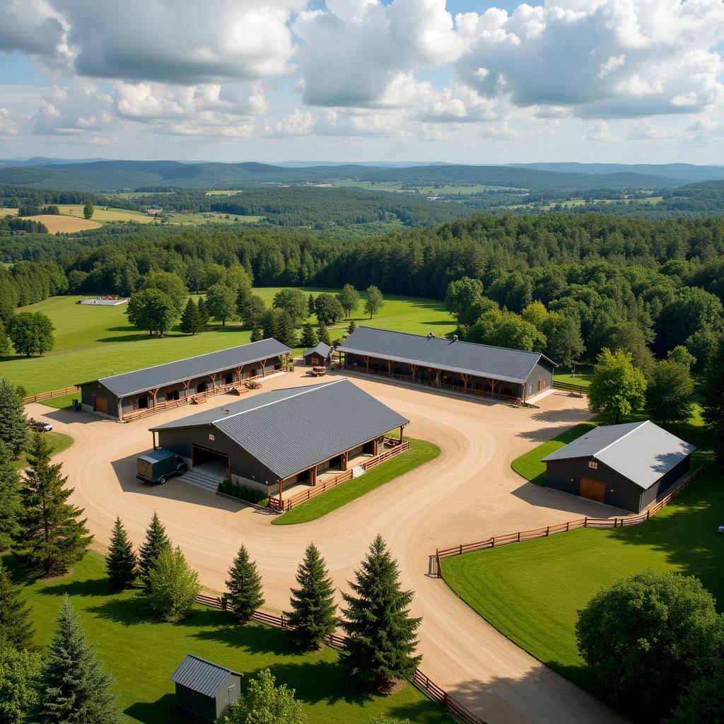 Modern Horse Training Facility