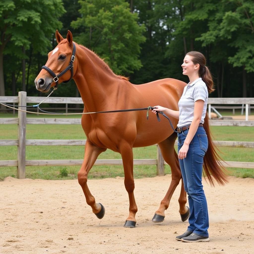 Horse Training in a Round Pen