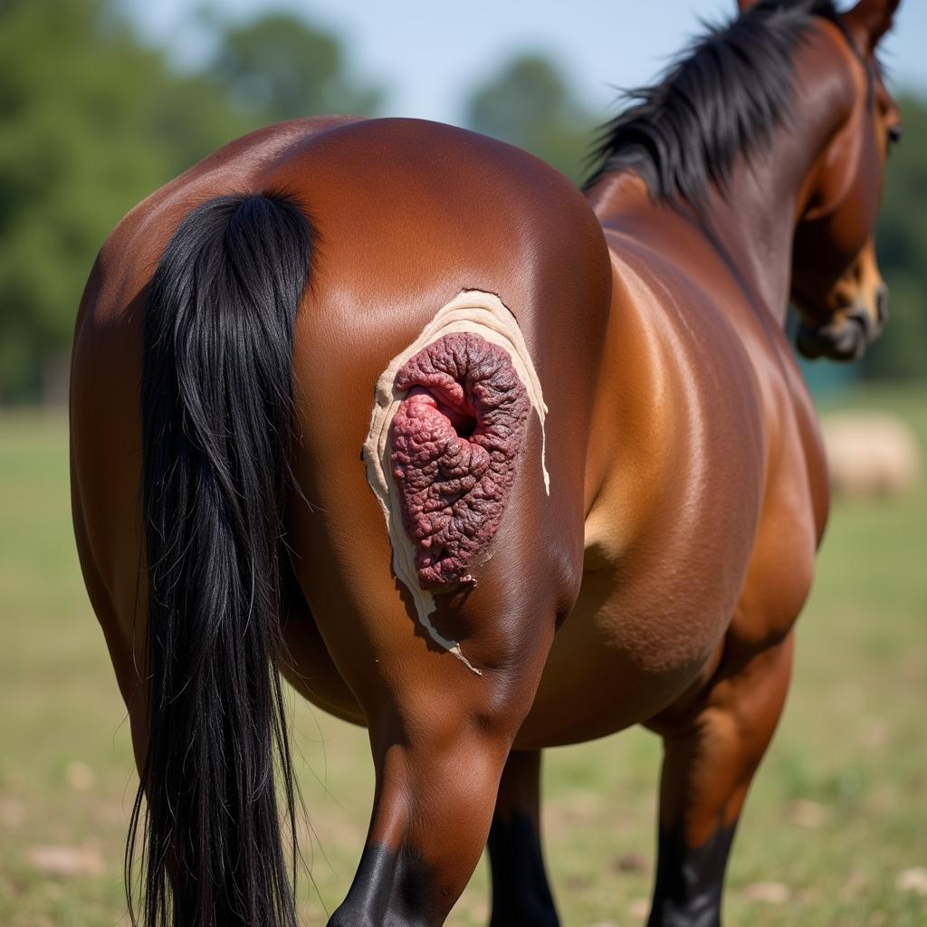 Horse Showing Tying Up Symptoms