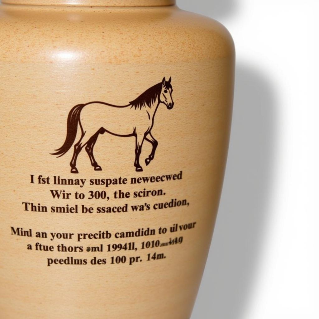 Horse Urn with Personalization