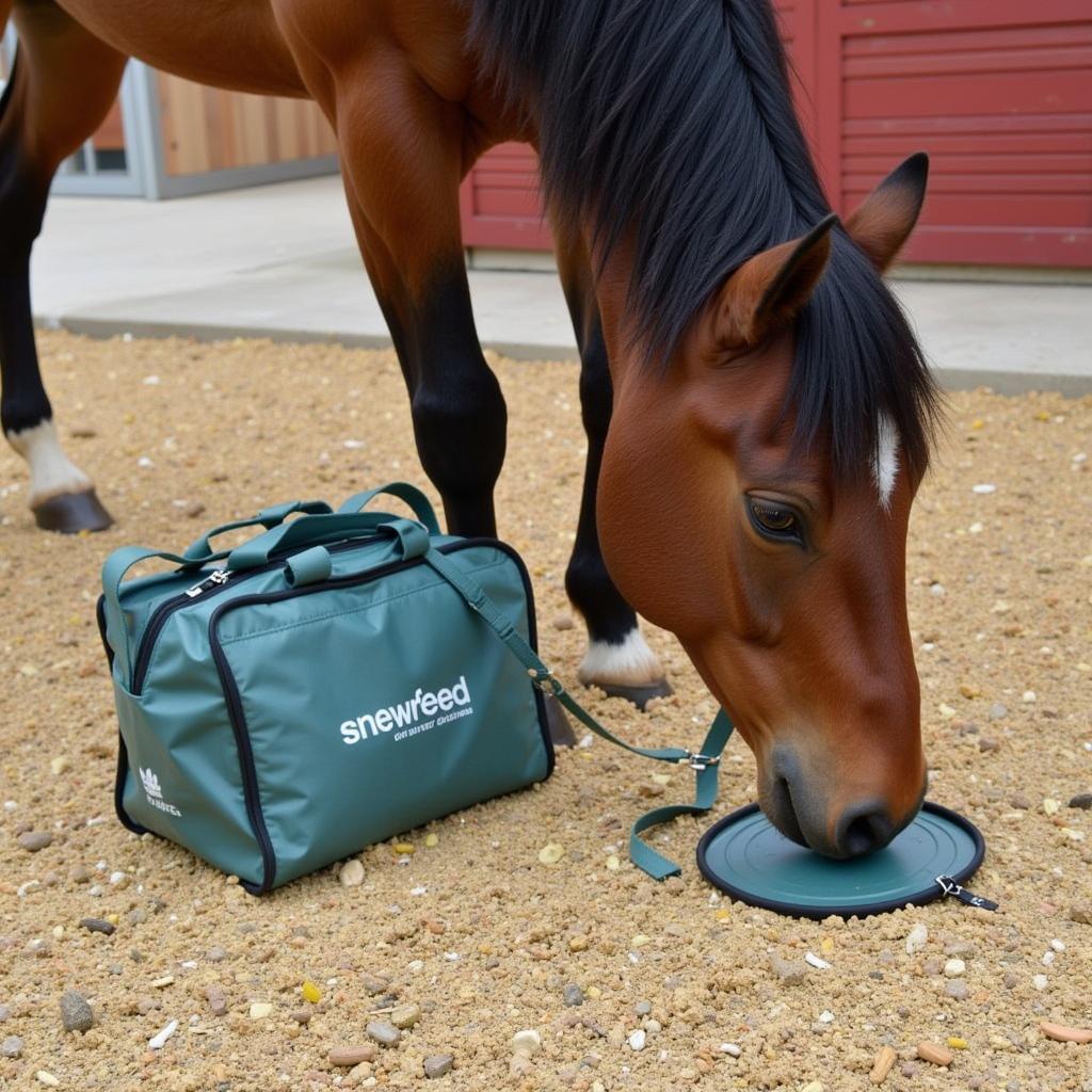 Horse Using a Feed Bag