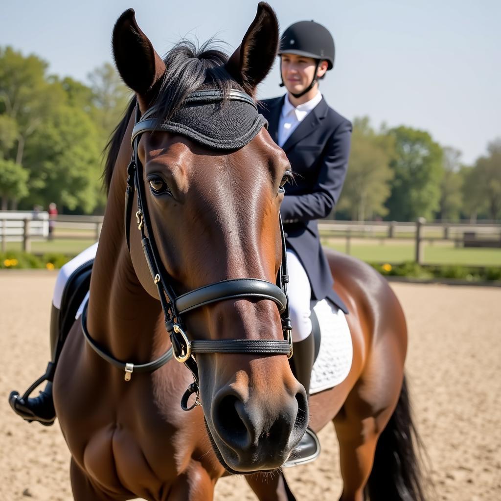 Horse Wearing a Breast Collar