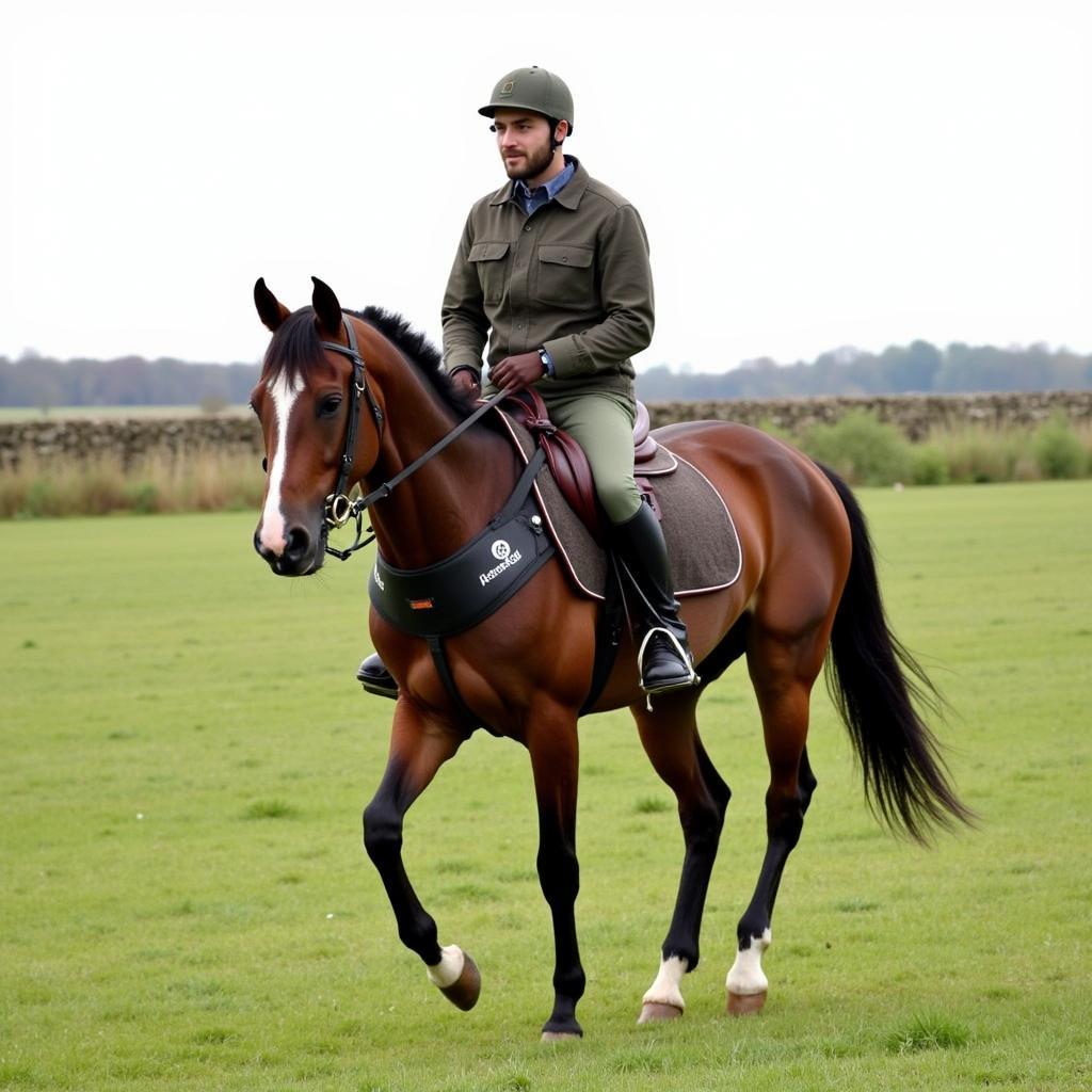 Horse Wearing a Hunting Breastplate