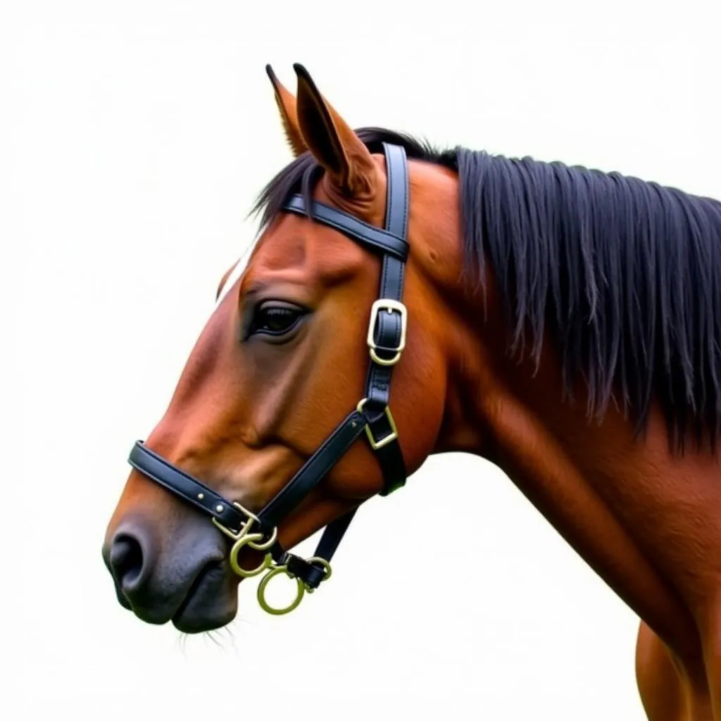 Horse Wearing a Mullen Mouth Bit