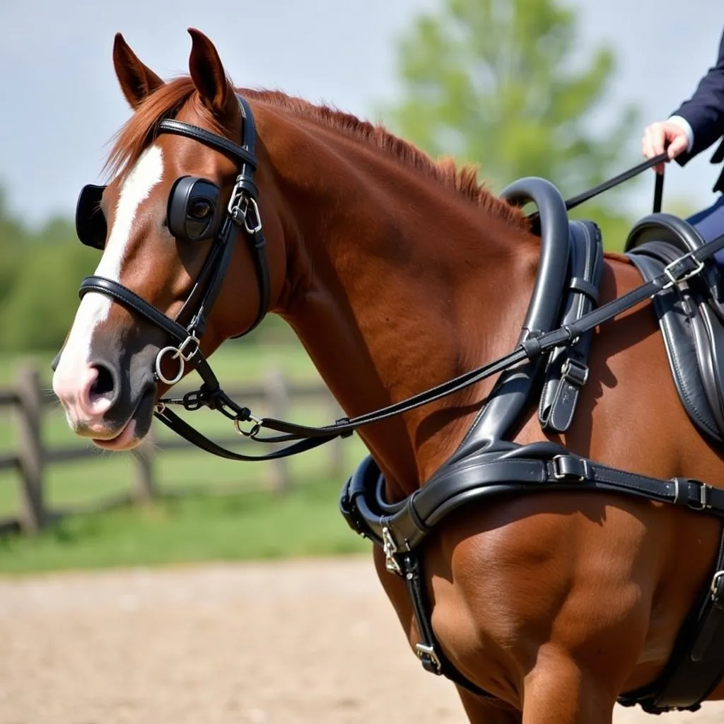 Horse Wearing a Properly Adjusted Harness