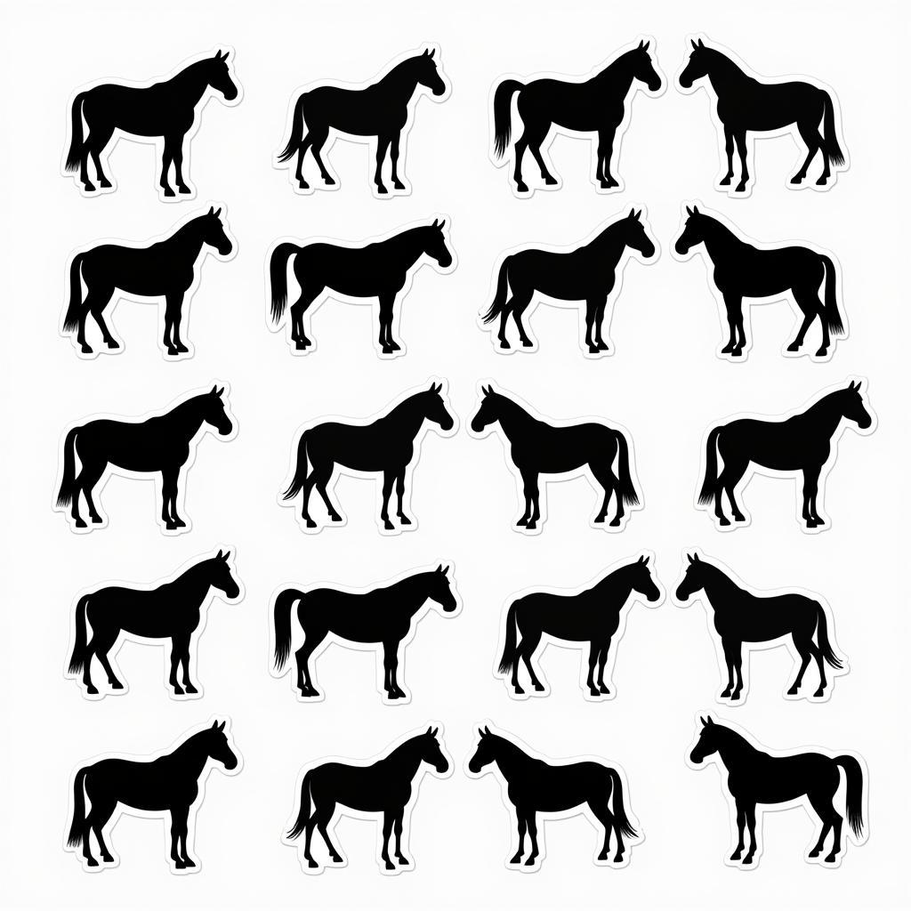 Variety of Horse Window Stickers