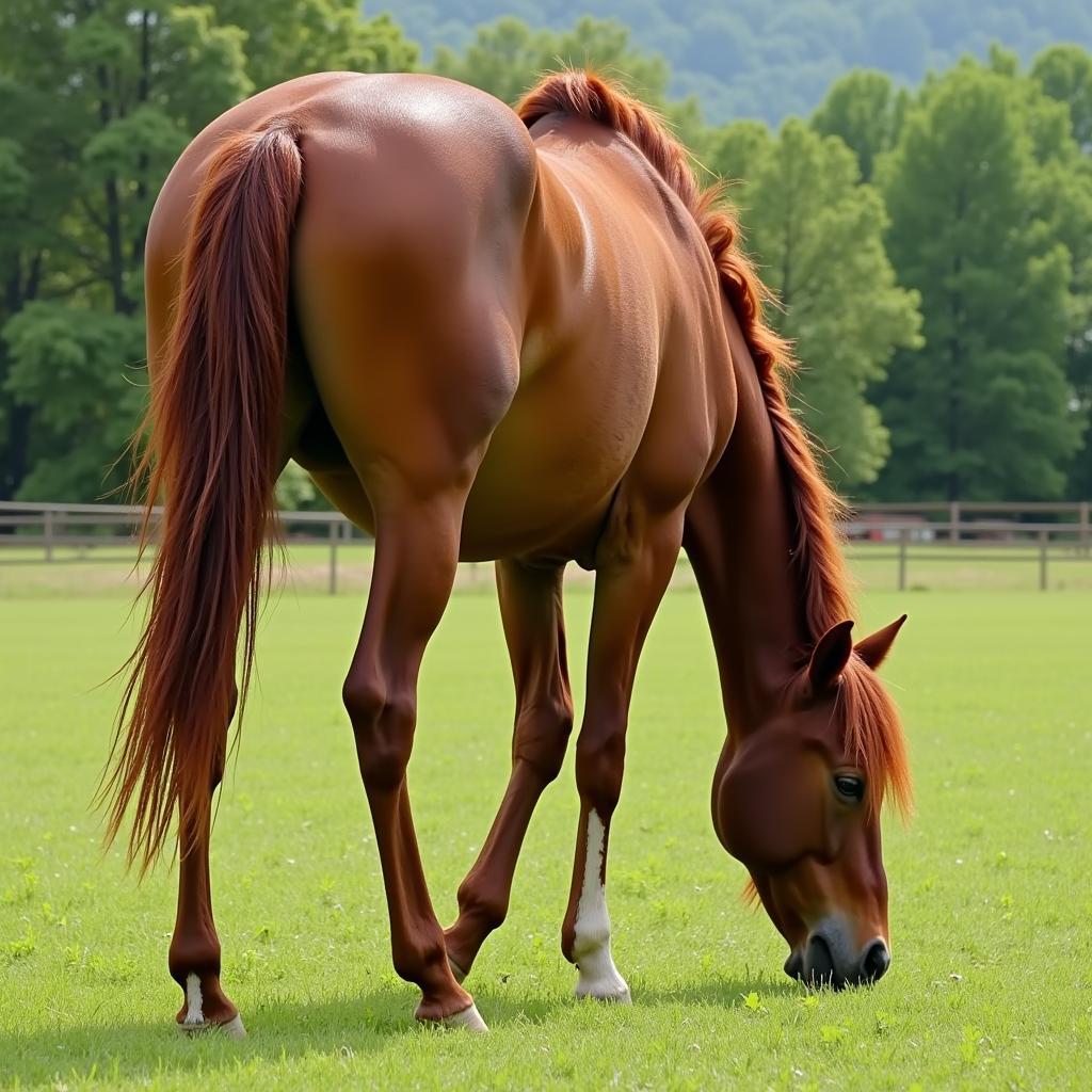 Horse with shiny coat after using horse guard supplement