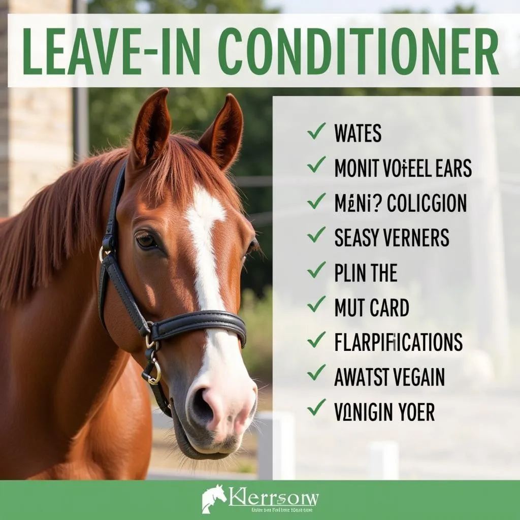 A horse with a shiny, healthy coat after using leave-in conditioner