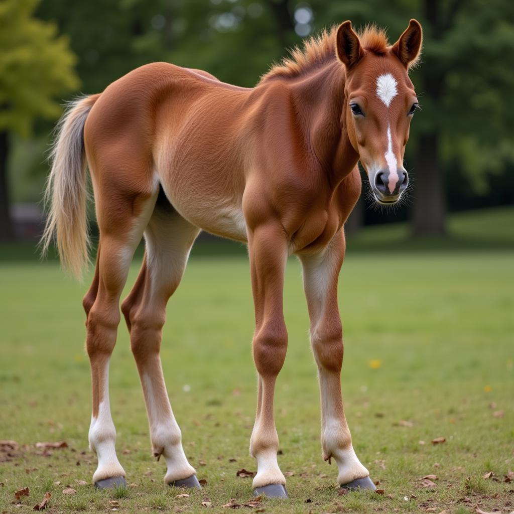 Foal Affected by Horse X Syndrome