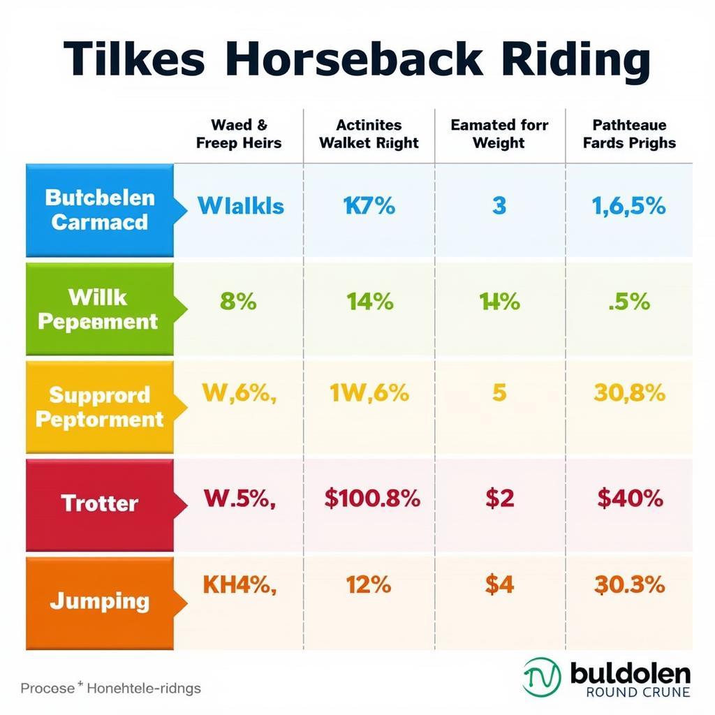 Horseback riding calorie burn chart