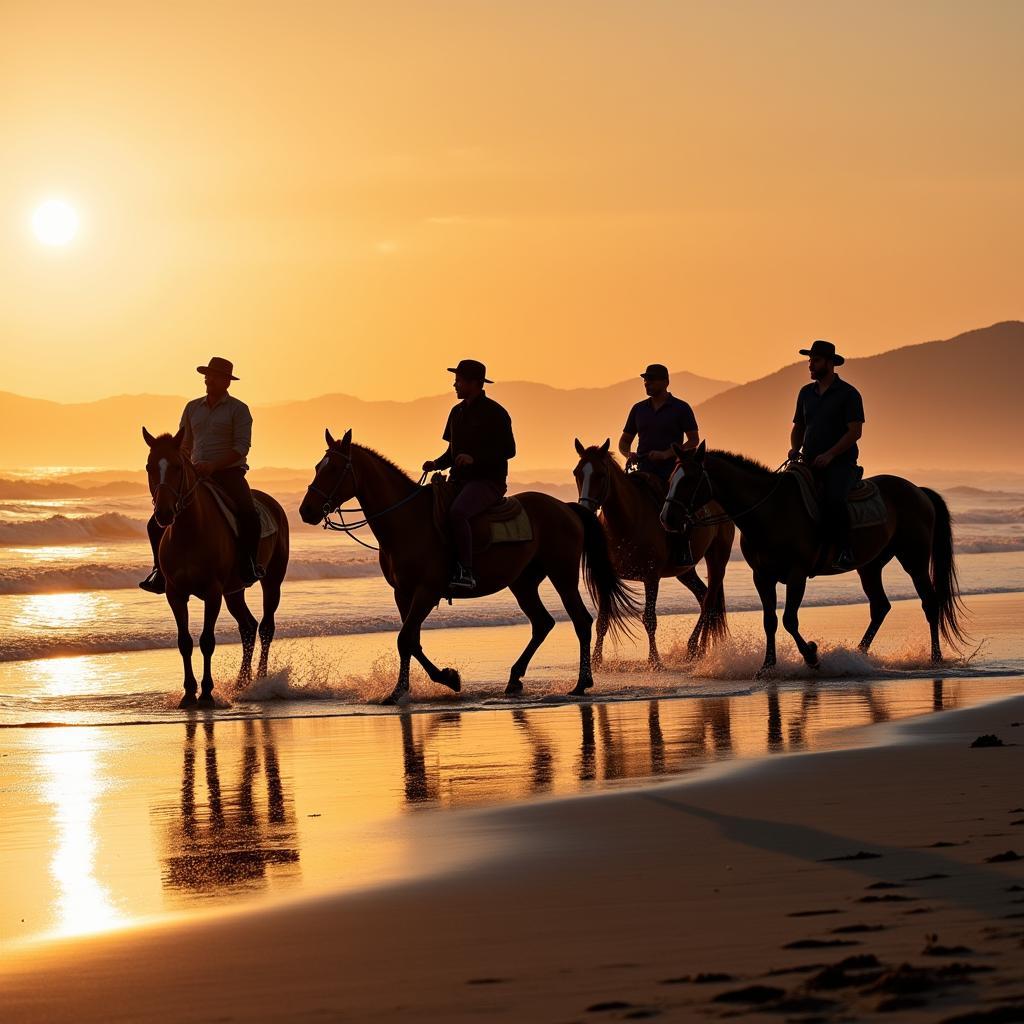 Horseback Riding on Ocean Shores Beach