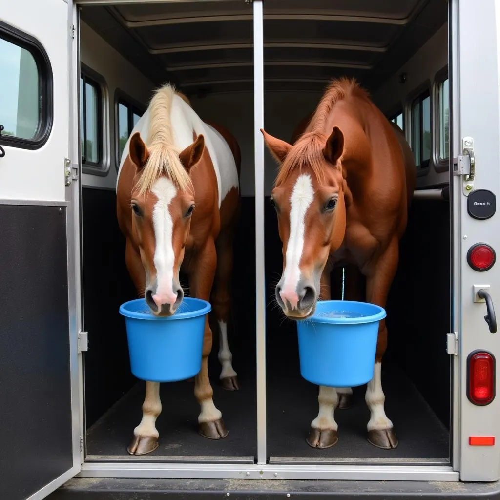 Horses Staying Hydrated During a Trailer Trip