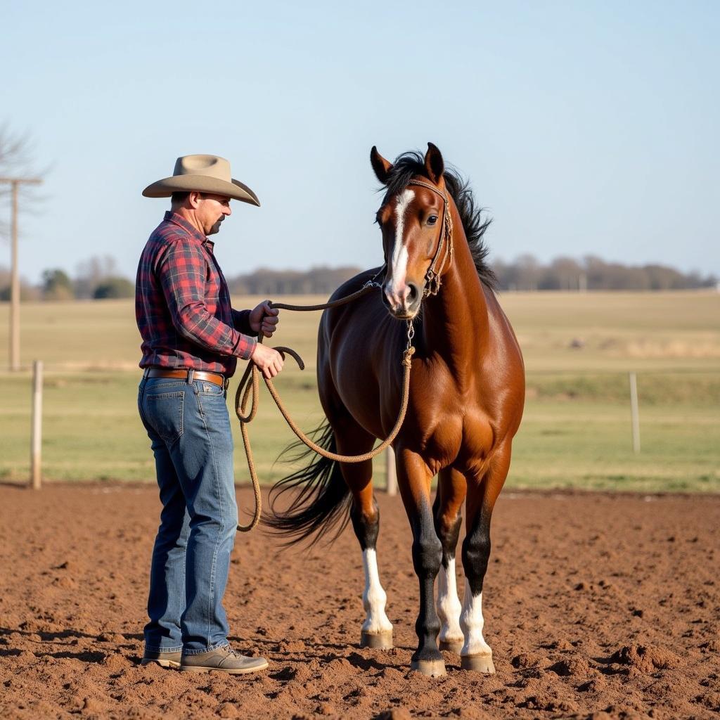 Horses Roping Training Exercises