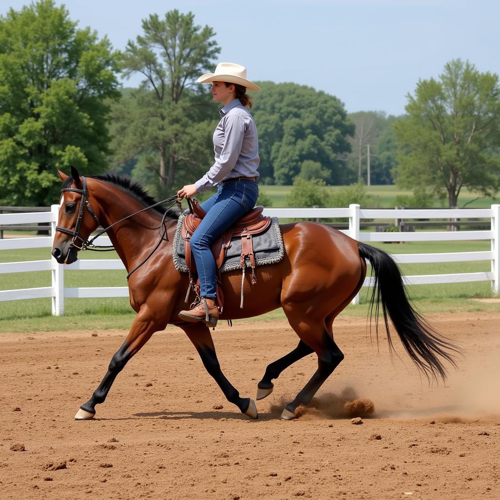 Reining competition in Illinois