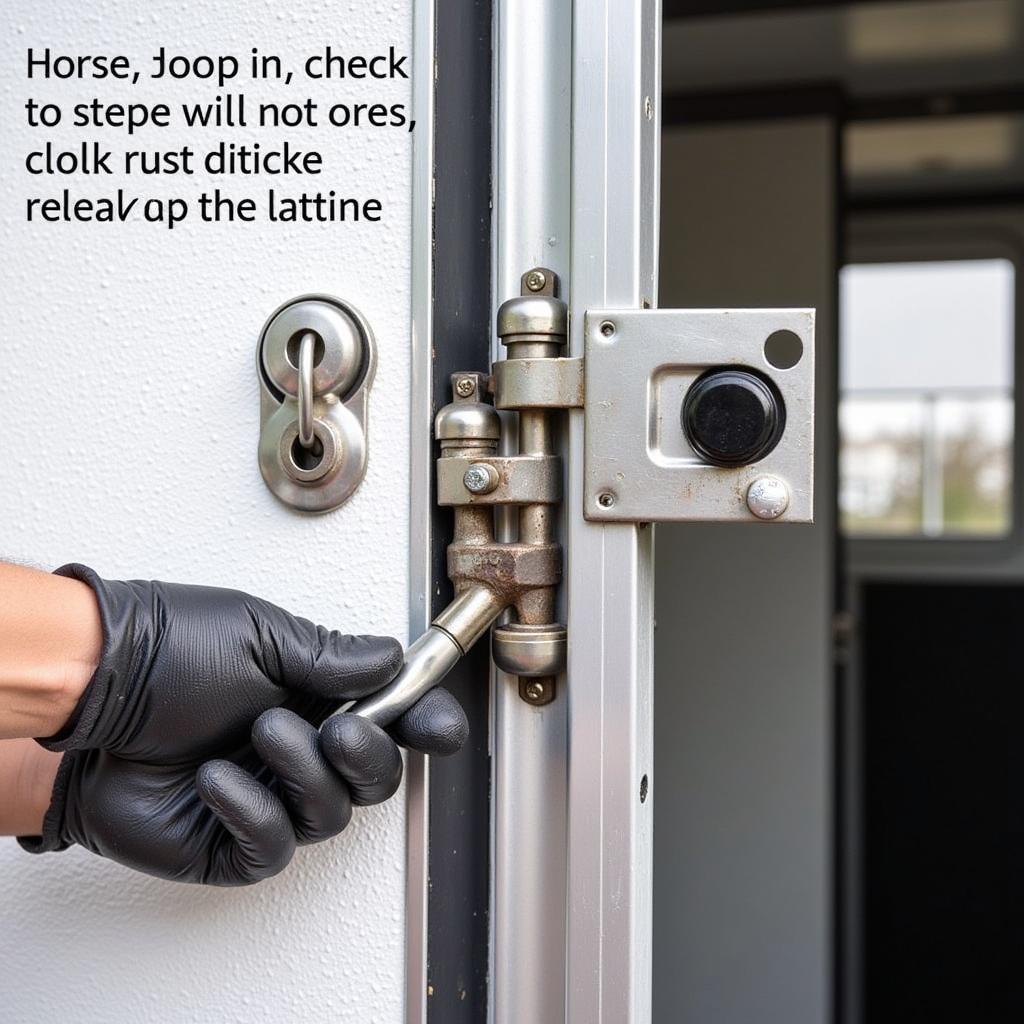 Inspecting Horse Trailer Door Latches for Wear and Tear