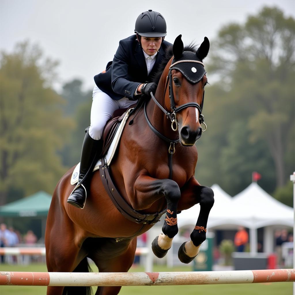 Irish Sport Horse Clearing a Jump