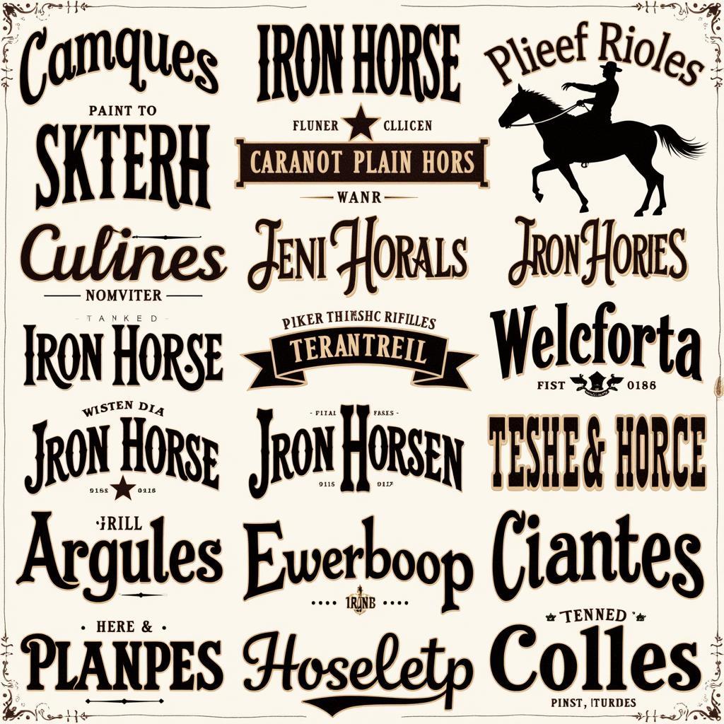 Iron Horse Font Examples