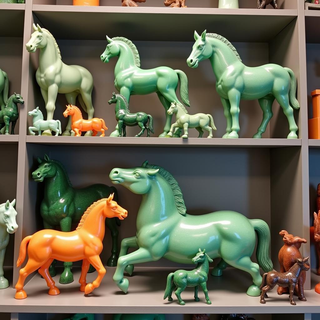 Collection of Jadeite Horse Carvings