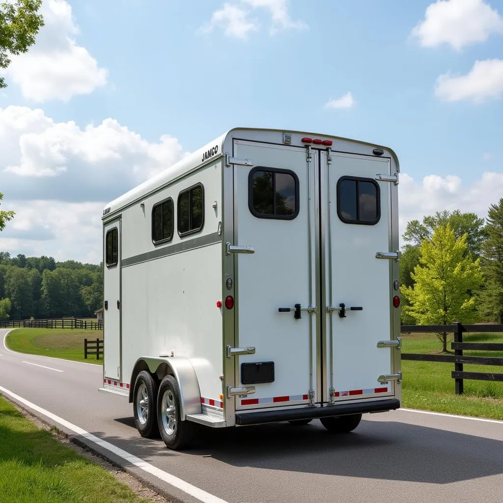 Sleek and Modern Jamco Horse Trailer on Countryside Road